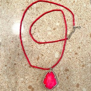 Kendra Scott Red Stone Beaded Necklace
